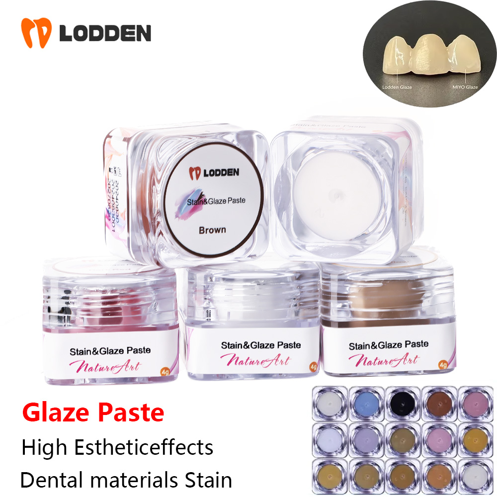 Dental 3D Printer Resin - Dental-Glasurpaste-Set 4g, Dental-Labor-Gingiva-Porzellan-Glasurfarbe für Zirkonoxidzähne, Dentalbedarf,