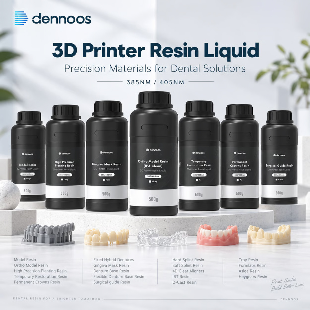 Dental 3D Printer Resin - 3D-Drucker-Harz für Dentallabormodelle, Ortho-Permanente Kronen, feste