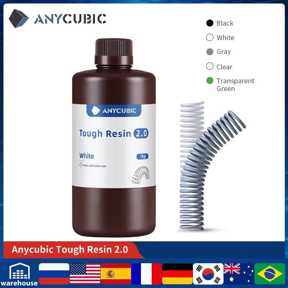 Dental 3D Printer Resin - ANYCUBIC Flexibles robustes Harz 2,0 405