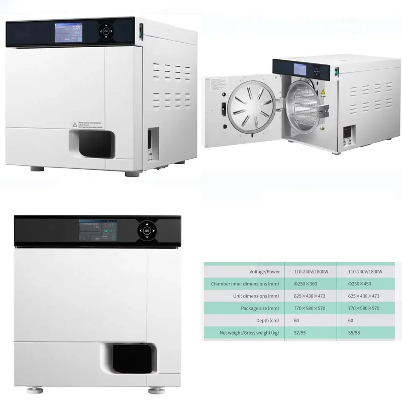 Dental Autoclave Sterilizer 18L - für Dental-Autoklaven der Klasse B, Dampfsterilisator,