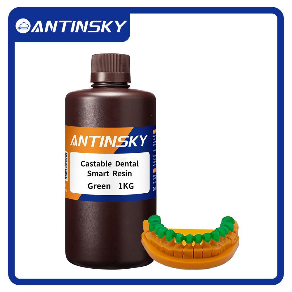 Dental 3D Printer Resin - Antinsky Gießbares Dental-Smart-Schnellhärtendes Präzisions-Dentalharz 1kg für