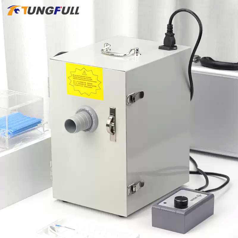 Dental Lab Dust Collector - Dentallabor-Staubsauger, Einzelloch/Doppelsteuerung, Staubsammler, Dental-Staubsauger für Dentallabor