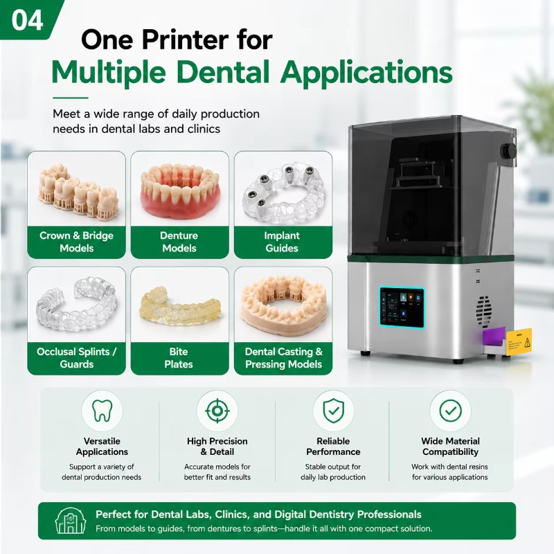 Hochpräziser 9K LCD Dental-Lab – Dental 3D Printer Resin Bewertung und Preis